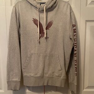 American Eagle Outfitters Tan Hoodie with Eagle Print